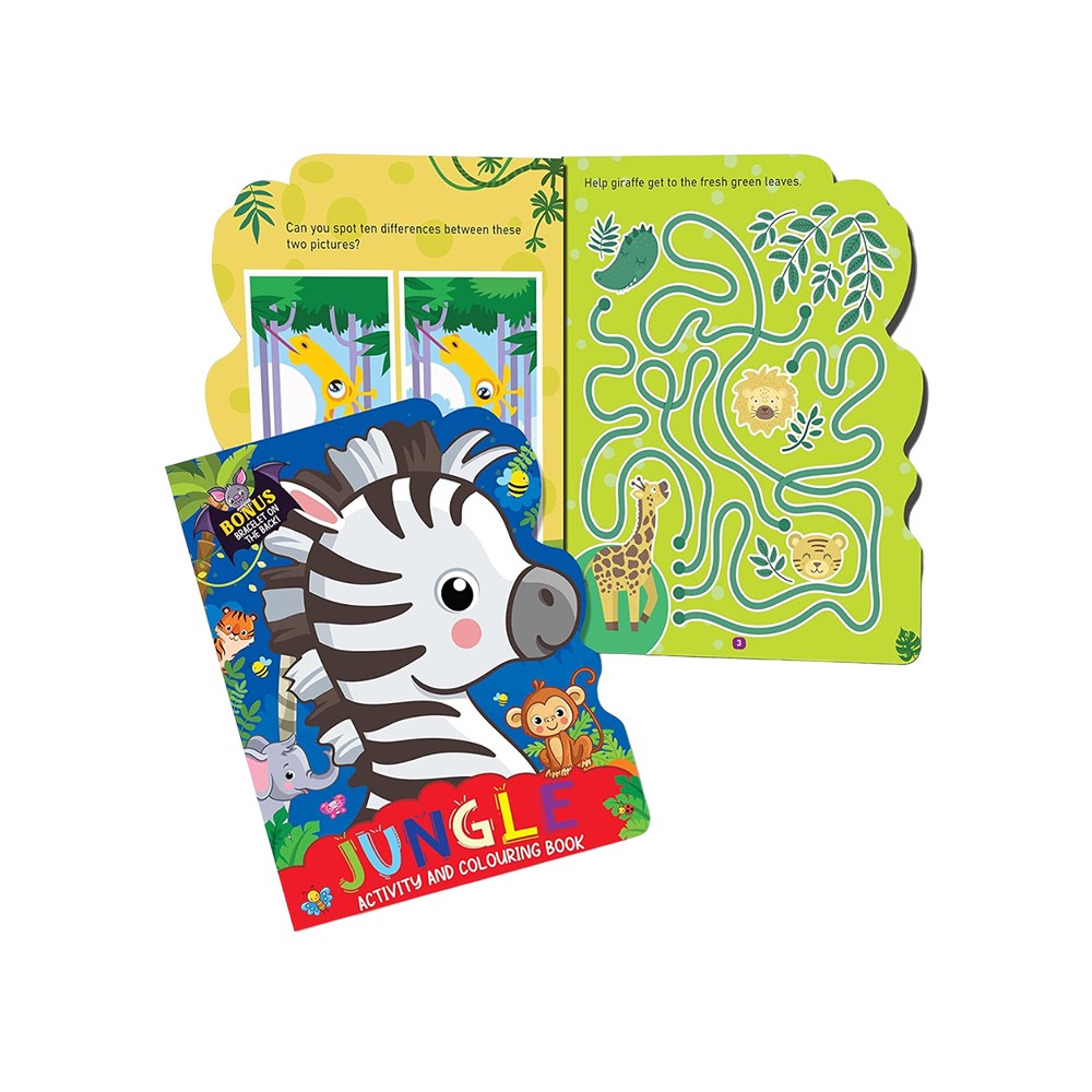Dreamland Publications Fingerprint Art Activity Book For Children- Jungle With Thumbprint Gadget main image 0