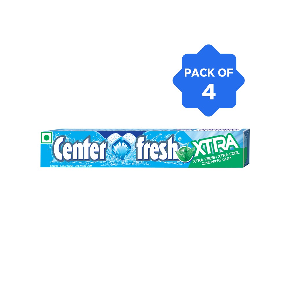 Center Fresh Xtra Peppermint Flavour Chewing Gum - Pack of 4 Price ...