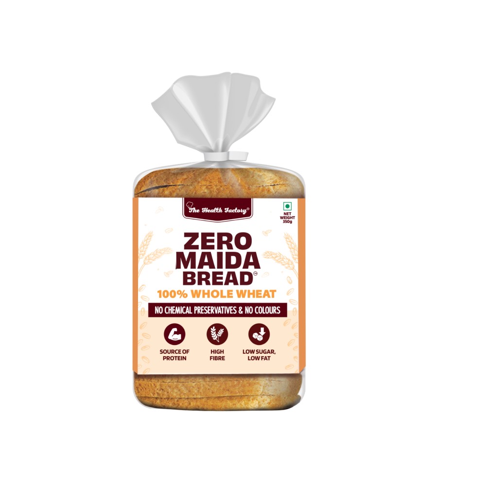 The Health Factory Zero Maida Whole Wheat Bread Price - Buy Online at ...