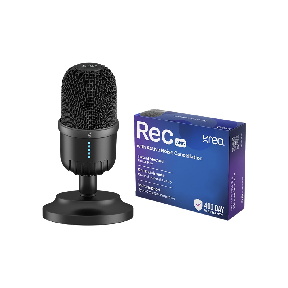 Kreo Rec Condenser Wired Microphone (Black) Price - Buy Online at Best ...