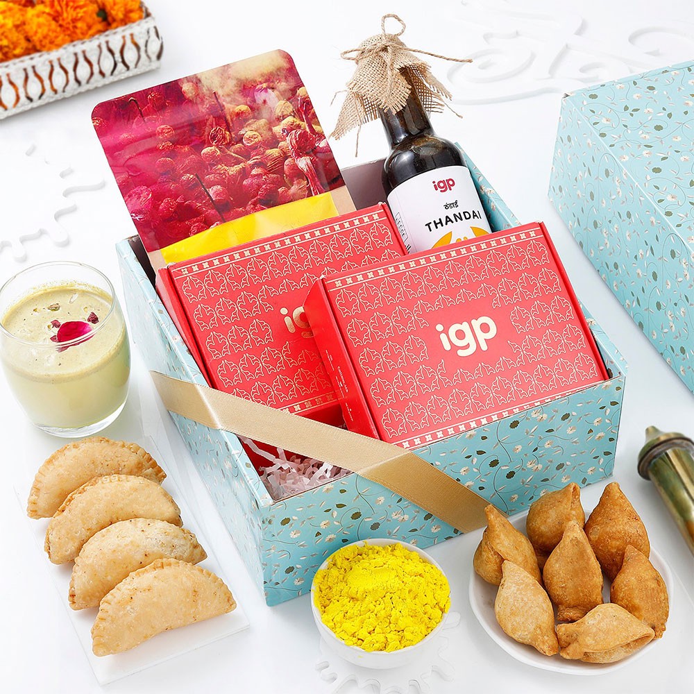 Holi Sweet Treat Gift Box (Multicolor) by IGP Price - Buy Online at ...