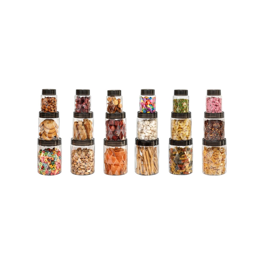 Cello Diamond Kitchen Storage Plastic Container Set (Transparent, 24 ...