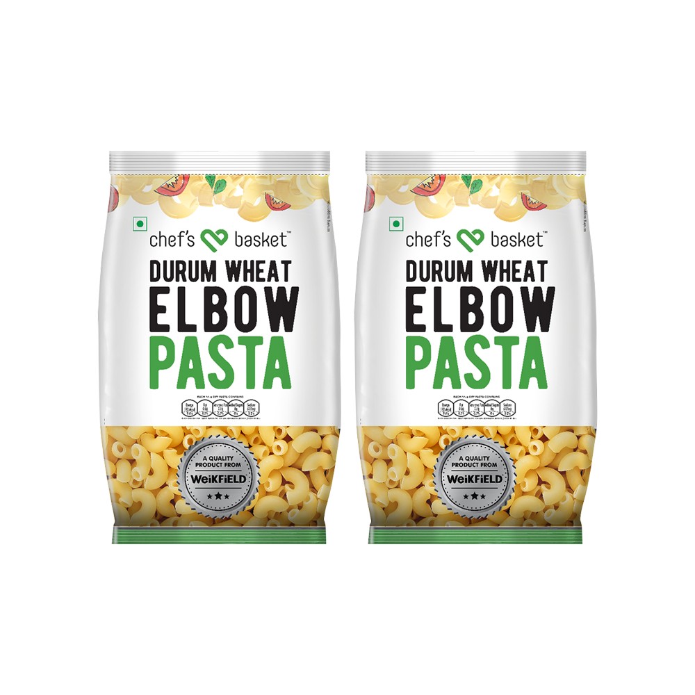 Chef's Basket Durum Wheat Elbow Domestic Pasta - Pack of 2