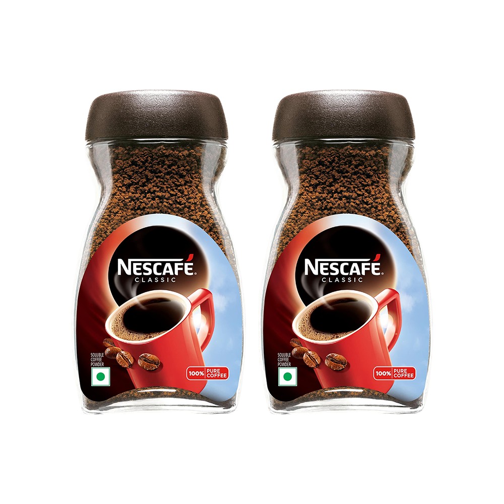 Pure Instant Nescafe Classic 100% Pure Instant Coffee Powder (90 g) - Pack of 2 ...