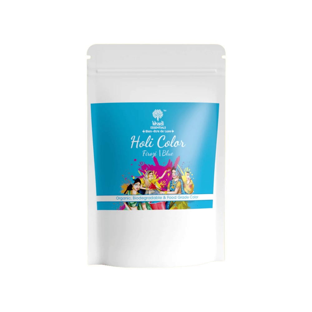 Holi Colour Herbal Gulal (Blue) by Khadi Essentials