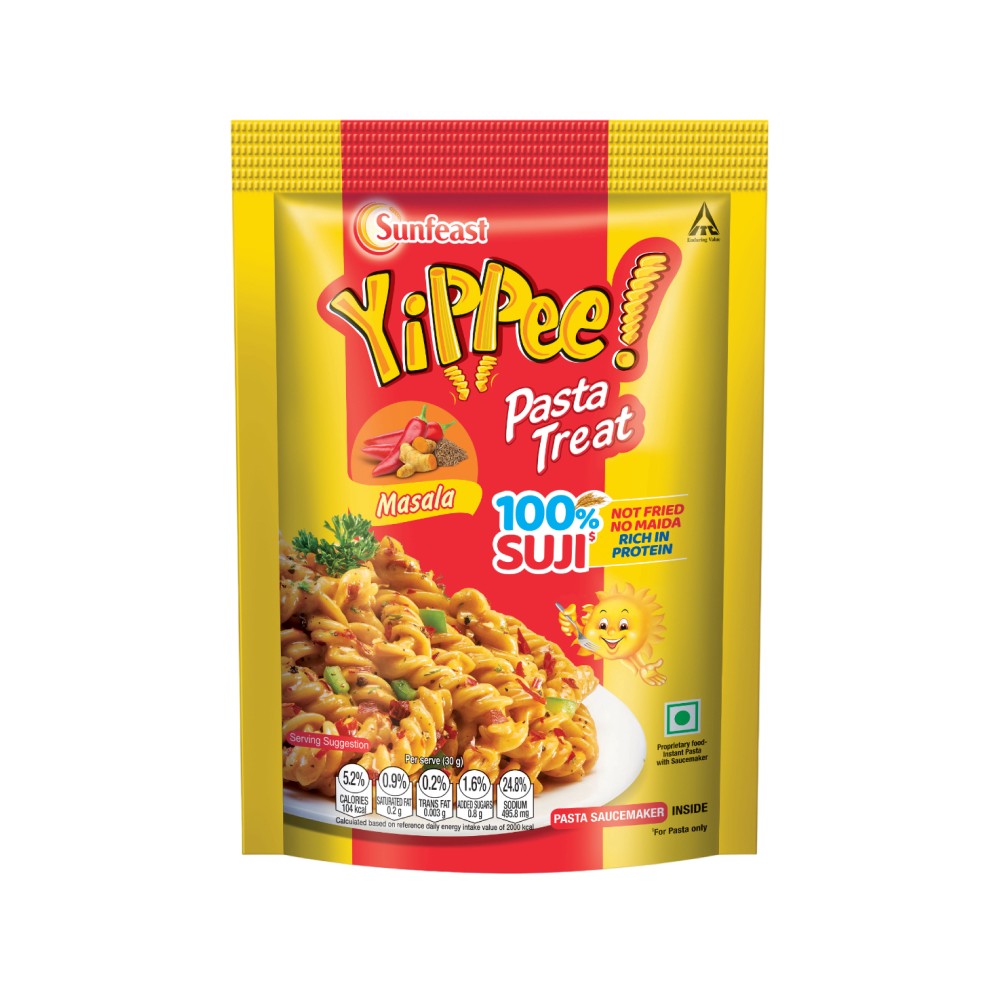 Sunfeast Yipee 100% Suji Masala Instant Pasta Treat Price - Buy Online ...