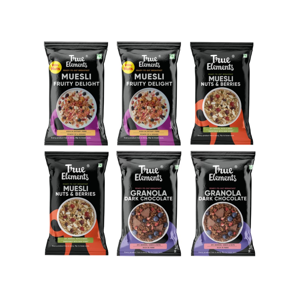 True Elements Healthy Muesli & Granola Breakfast Combo Price - Buy ...