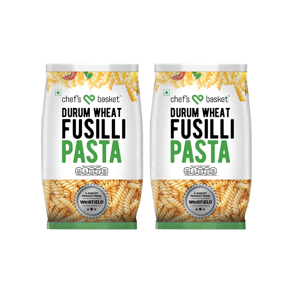Chef's Basket Durum Wheat Fusilli Domestic Pasta - Pack of 2