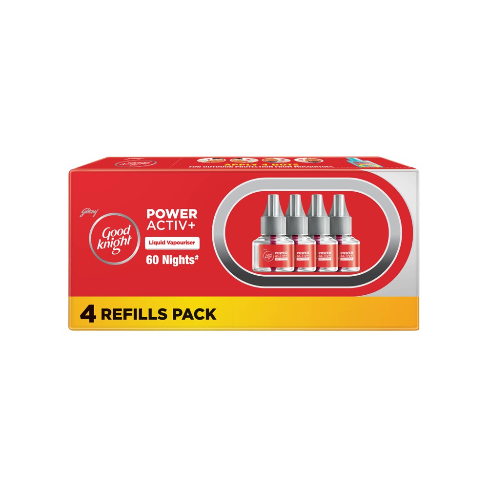 Good Knight Power Activ+ Mosquito Repellent Refill - Pack of 4 Price ...