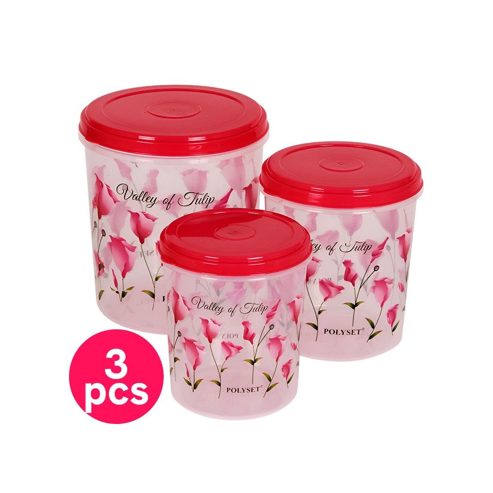 Polyset Plastic Container Set (Pink, 3 pcs) Price - Buy Online at Best ...