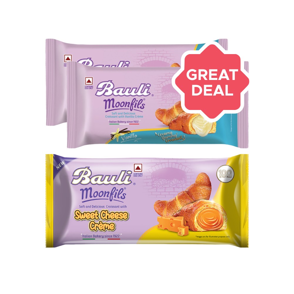 Bavuli Bauli Moonfils Vanilla Crème Soft Croissant x 2 + Moonfils Sweet Cheese ...