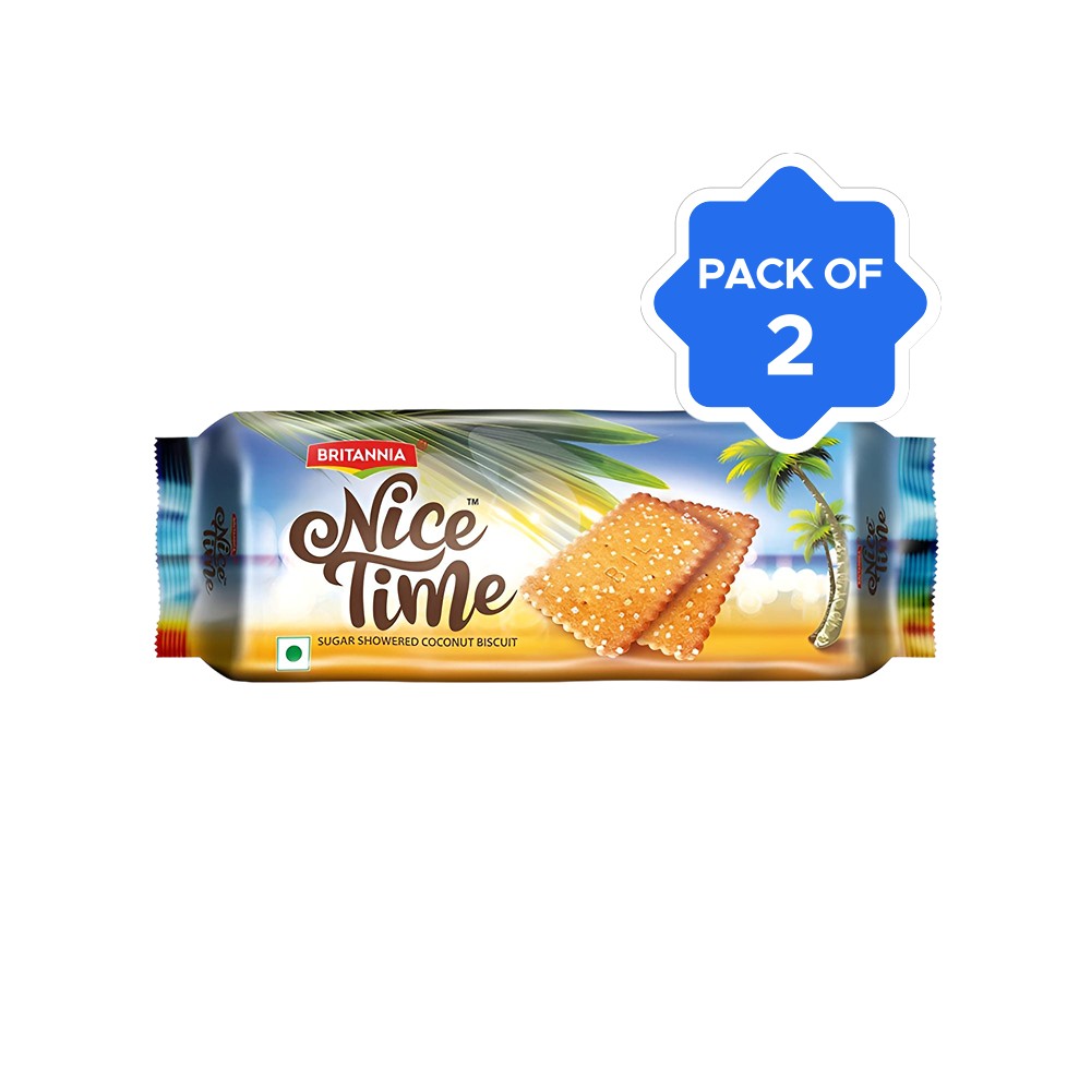 Britannia Nice Time Coconut Biscuit - Pack of 2