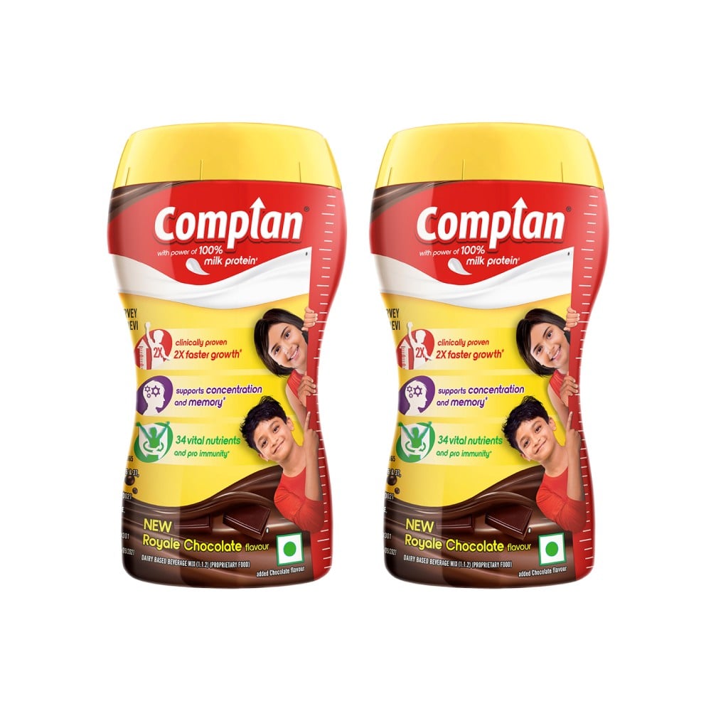 Complan Royale Chocolate Nutrition and Drink Mix (Jar) - Pack of 2 ...