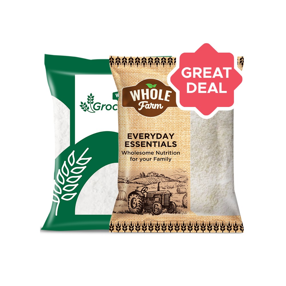 Whole Farm Grocery Maida/Refined Wheat Flour + Whole Farm Premium Sooji ...