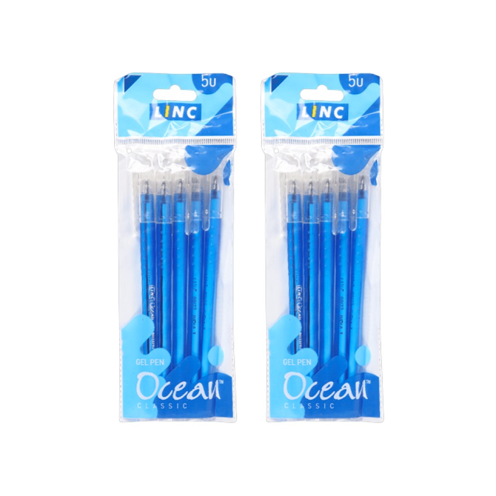 Gullor - Confezione da 5 penne a sfera a inchiostro nero con punta media per scuola, ufficio aziendale, stile B Gullor - Confezione da 5 penne a sfera a inchiostro nero con punta media per scuola, ufficio aziendale, stile B