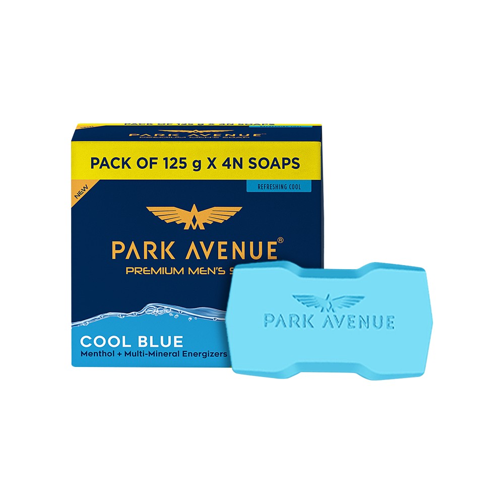 Park Avenue Cool Blue Men's Soap (Menthol + Multi Mineral Energizers ...