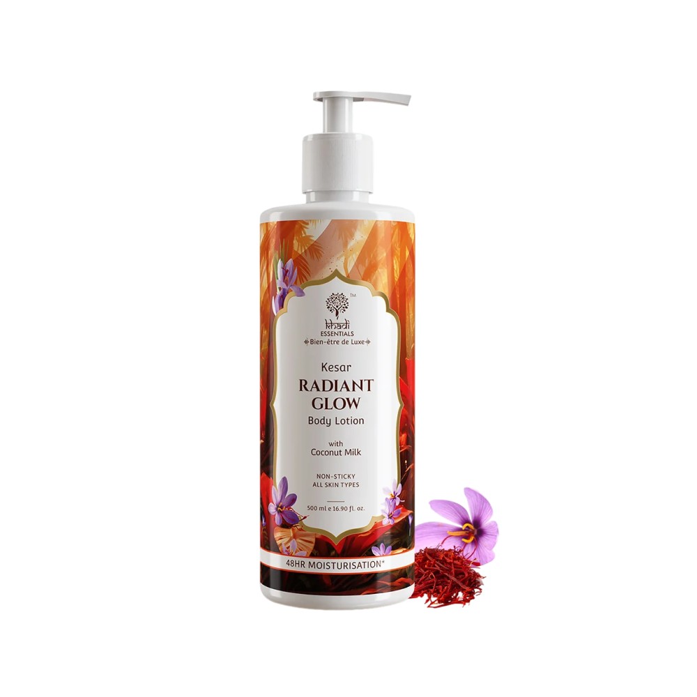 Khadi Essentials Kesar Radiant Glow Body Lotion (with Coconut Milk)