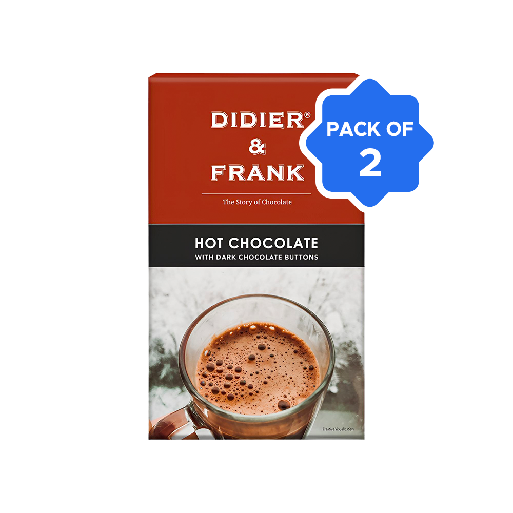 Didier & Frank Hot Chocolate with Dark Chocolate Buttons - Pack of 2