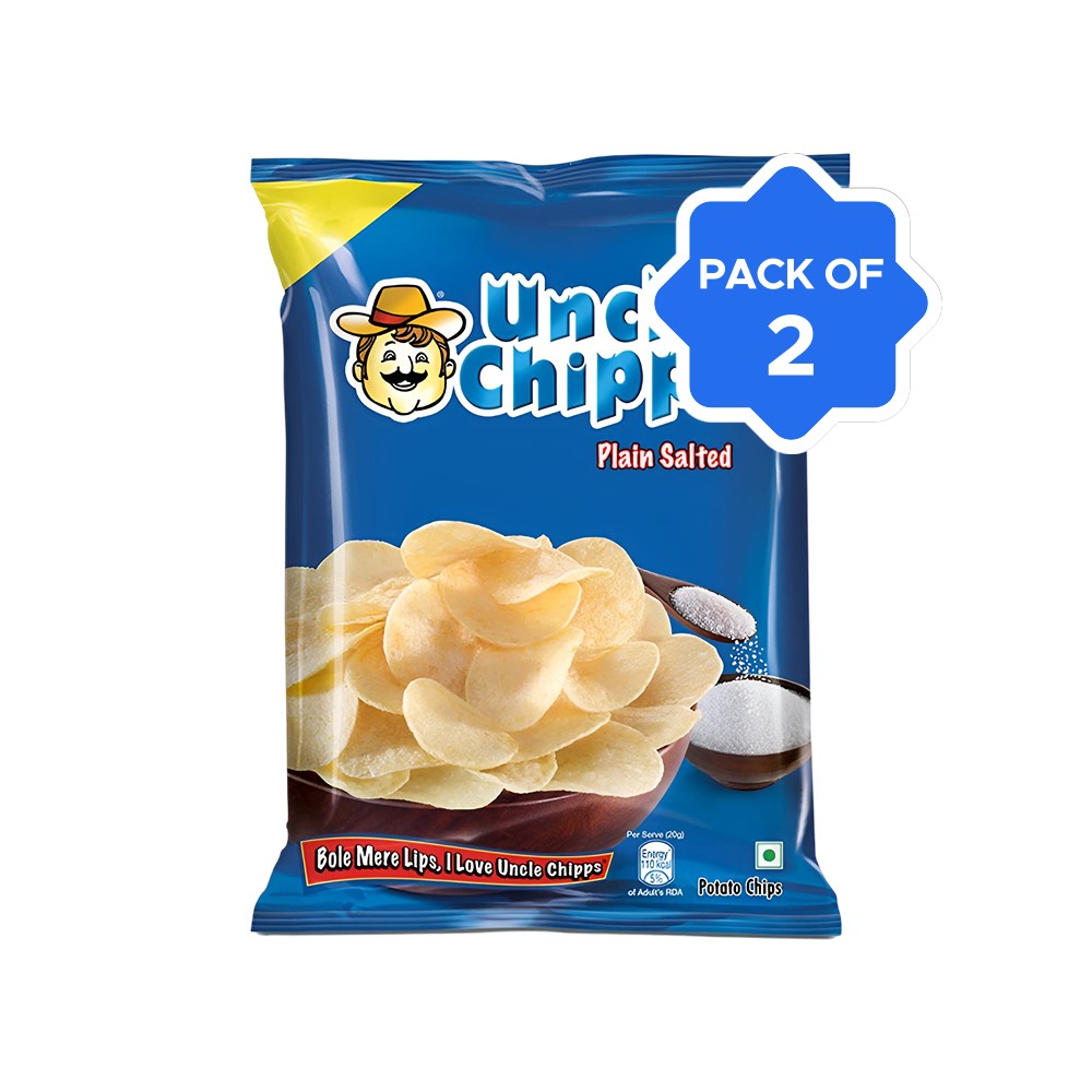 Uncle Chipps Plain Salted Potato Chips - Pack of 2 Price - Buy Online ...