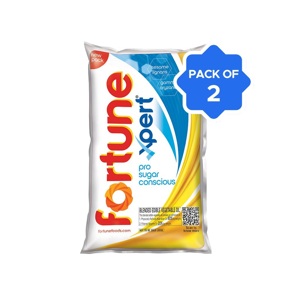 Fortune Xpert Pro Sugar Conscious Edible Oil - Pack of 2