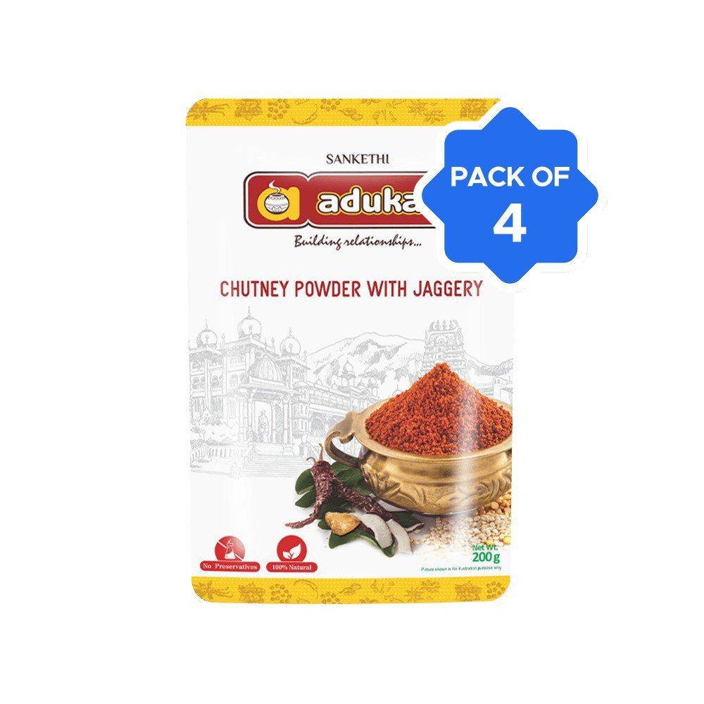 Adukale Chutney Powder with Jaggery - Pack of 4 Price - Buy Online at ...