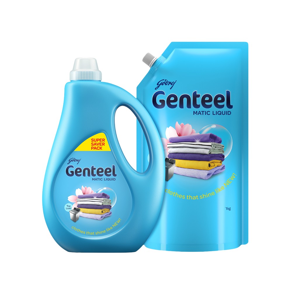 Godrej Genteel Matic Top Load Liquid Detergent + 1 kg Refill Pouch