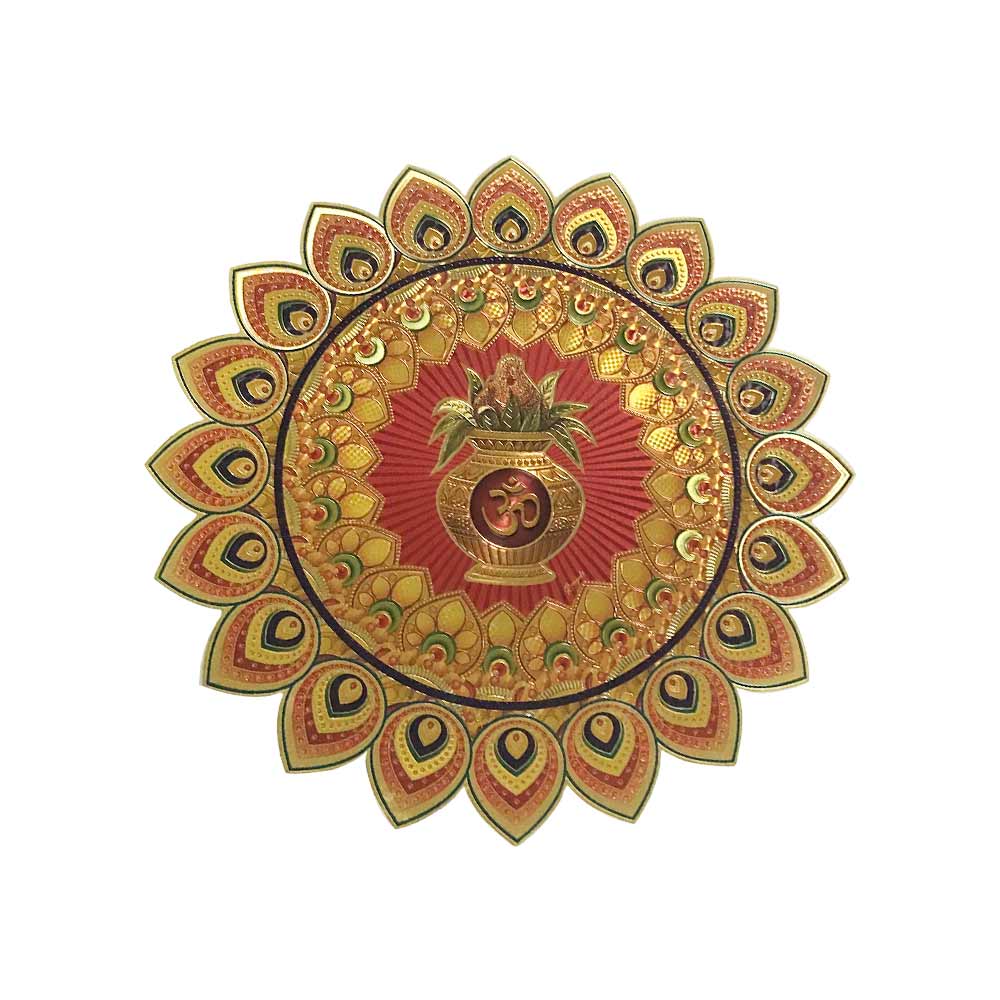 Sparkle Rangoli Sticker (by, Golden/Multi-Colour) - Walton Price - Buy ...