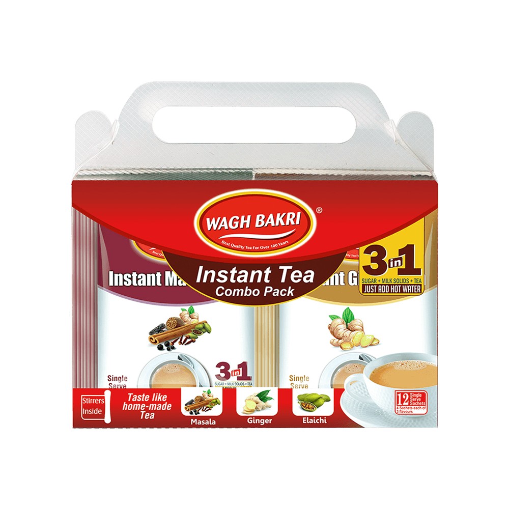Wagh Bakri Instant Tea Premix Elaichi + Ginger + Masala Price - Buy ...
