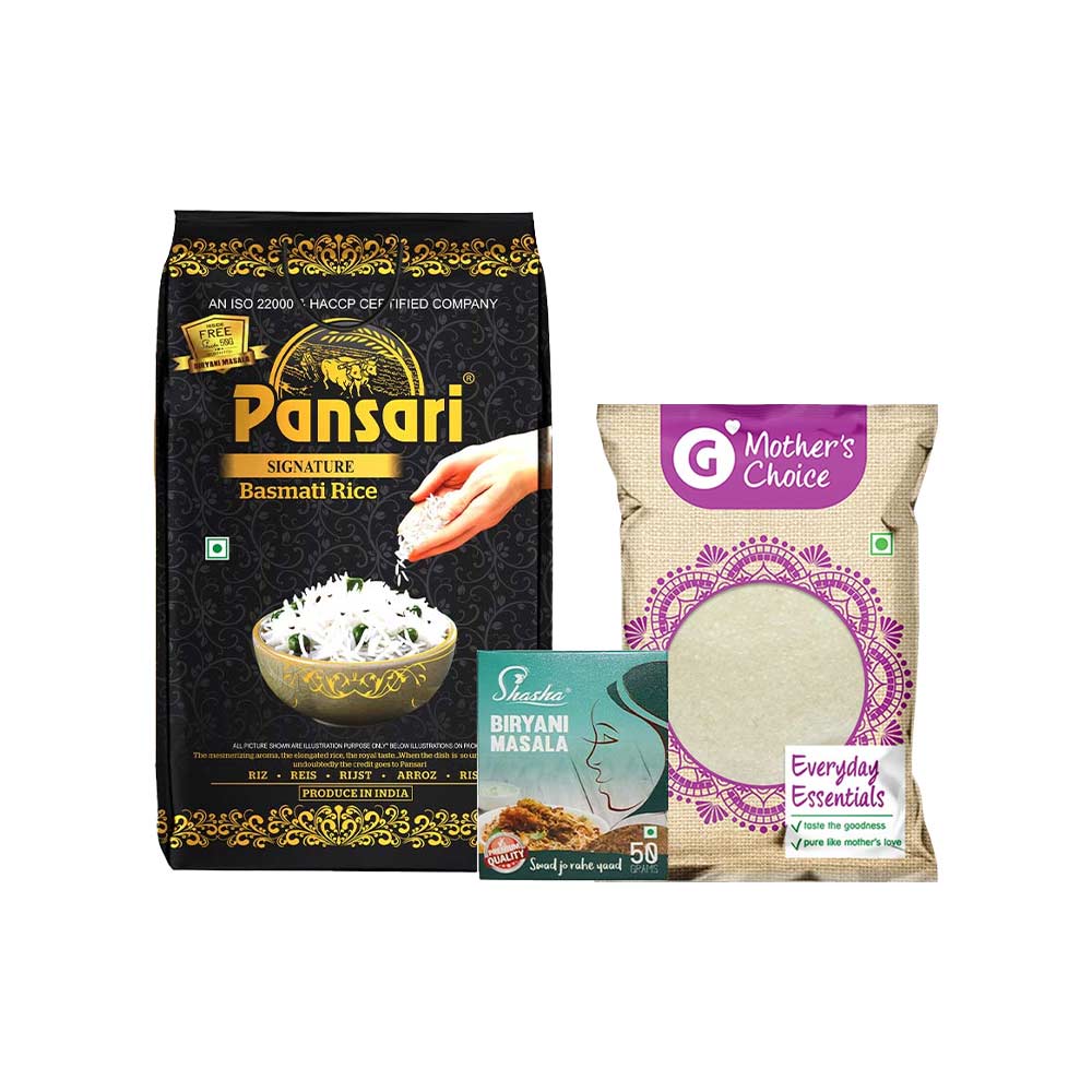 Pansari Signature Basmati Rice - Free Shasha Biryani Masala 50 g Inside ...