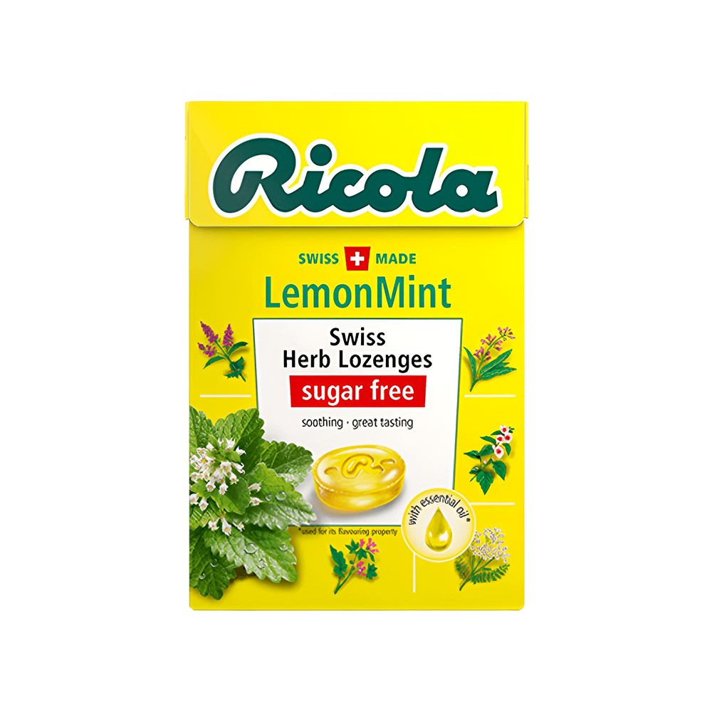 Ingredients Ricola Lemon Ricola Lemon Mint Herb Lozenges (Sugar Free Cough Drops) Price - Buy ...