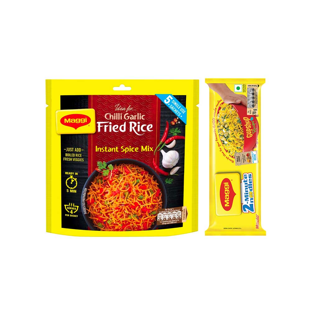 Maggi 2 - Minute Instant Noodles + Chilli Garlic Fried Rice Masala ...