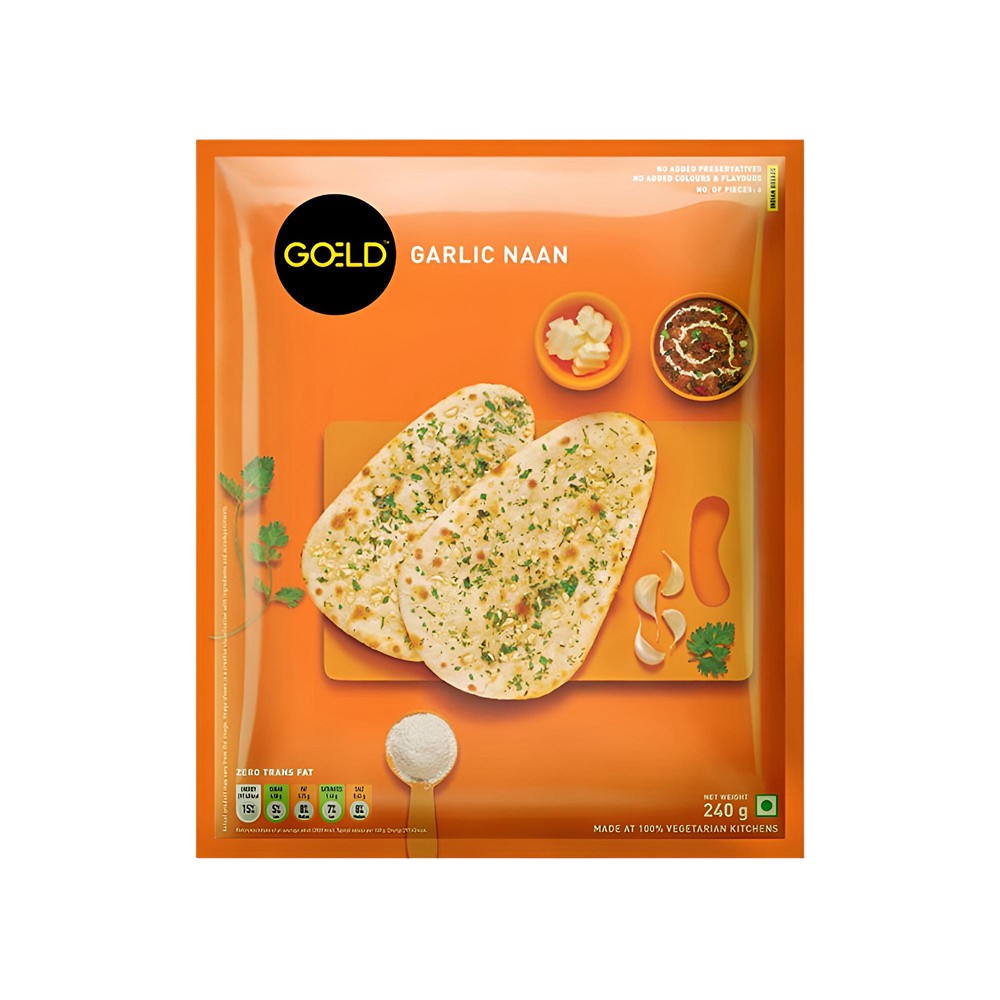 Goeld Garlic Naan (Frozen) Price - Buy Online at ₹120 in India