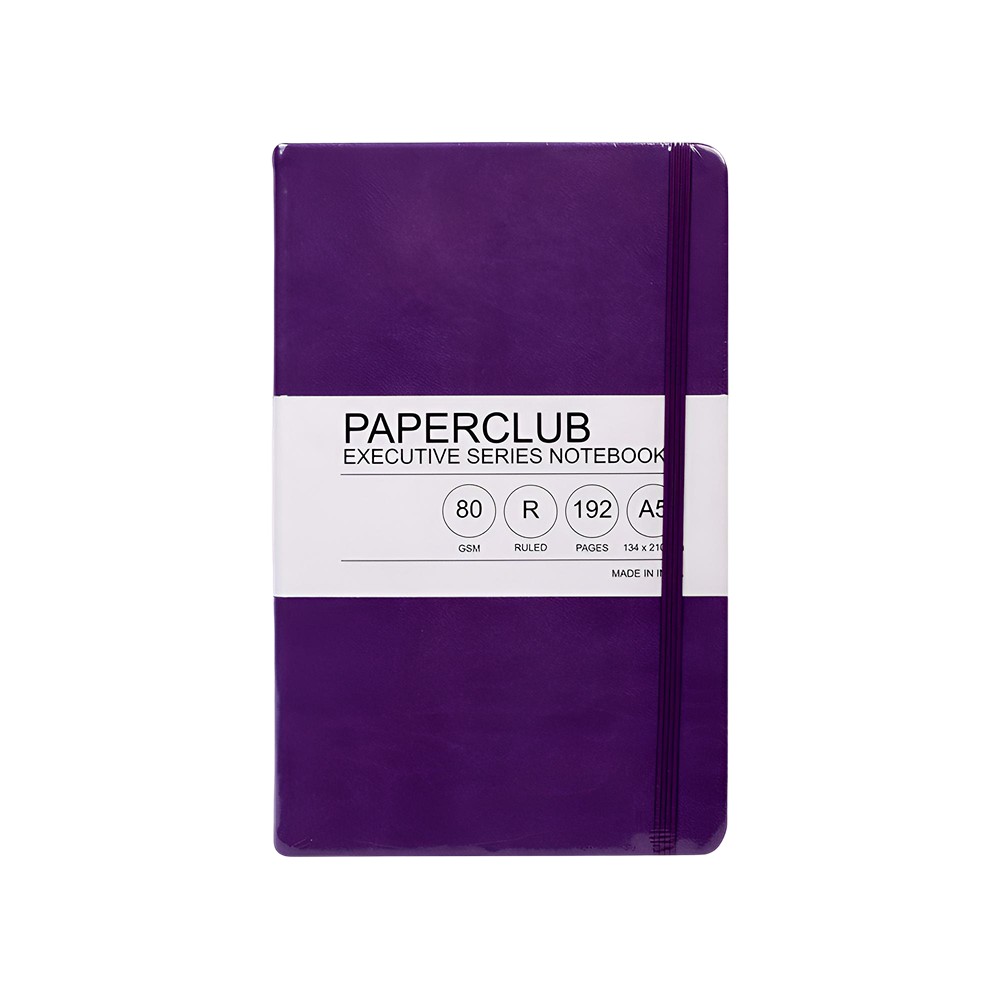 Color Club Notebook Paper Club Executive Series Single Line Notebook (192 Pages, Purple ...