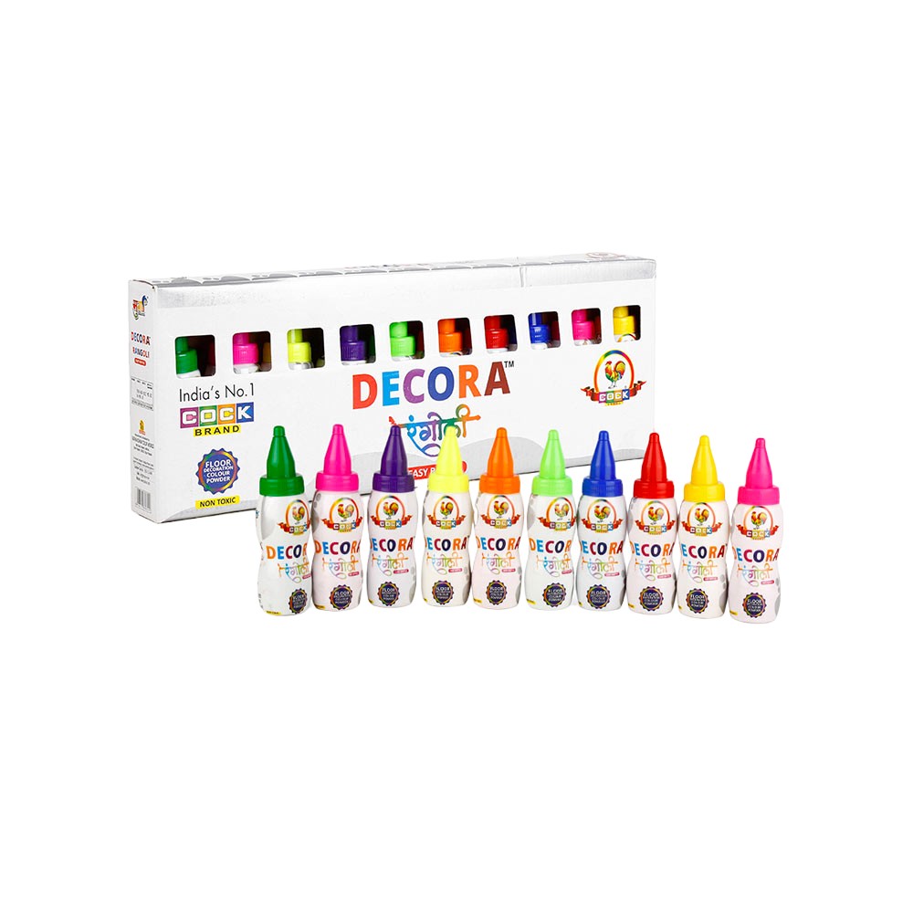 Decora One Color Decora Rangoli Colors (Multicolor) - Cock Price - Buy Online at ₹179 in ...