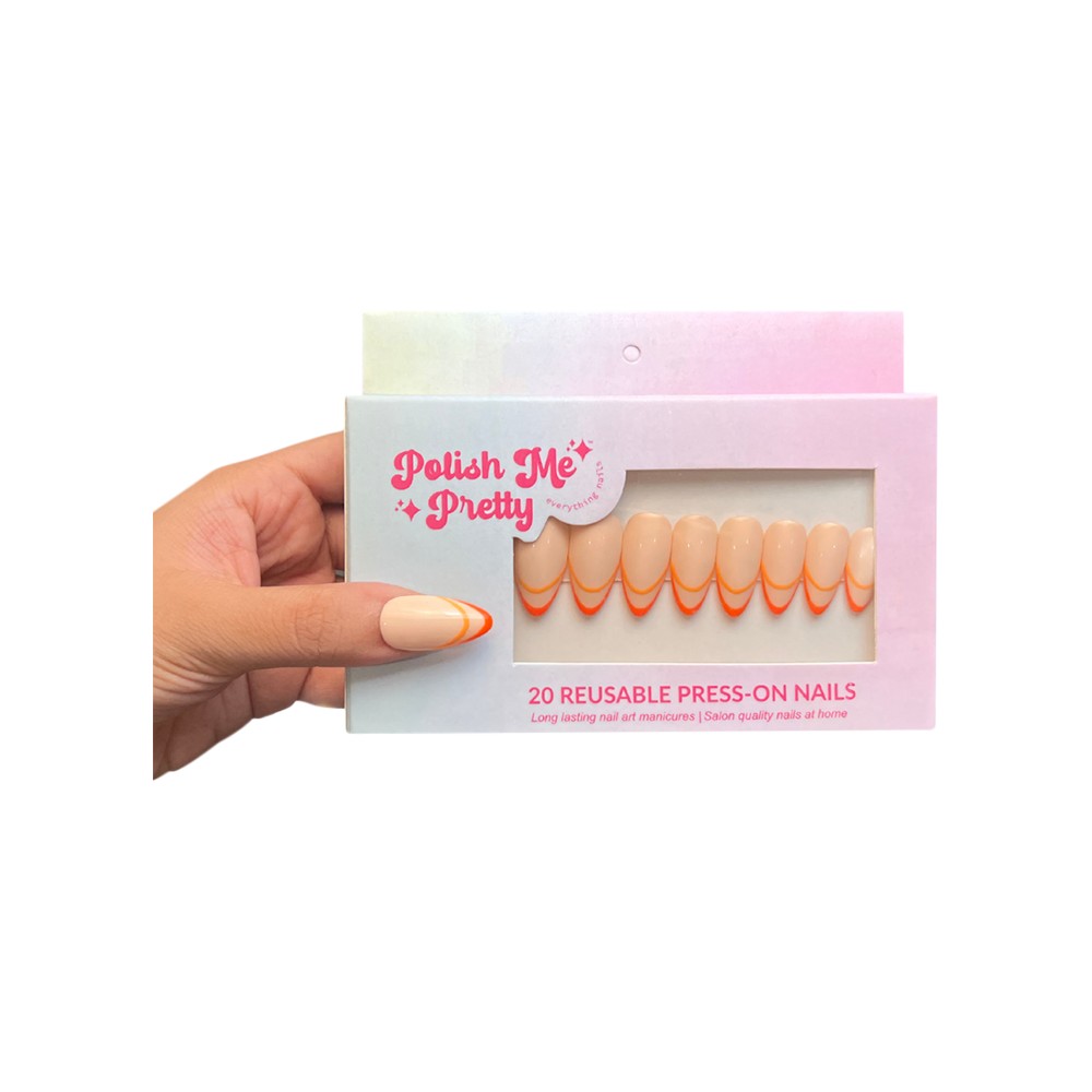 polish-me-pretty-square-press-on-nails-french-manicure-orange-french