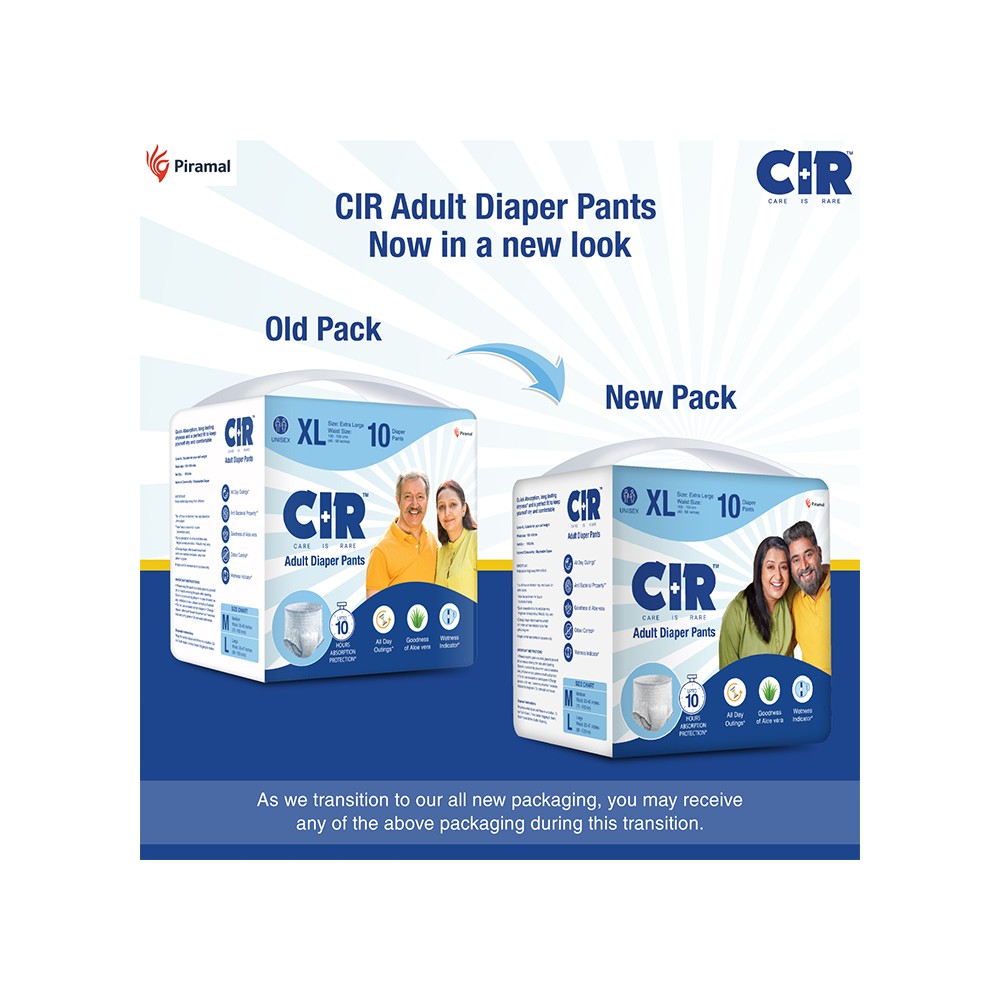 CIR Premium Adult Diaper Pants, XL(40" - 59") - Pack of 2 Price - Buy ...
