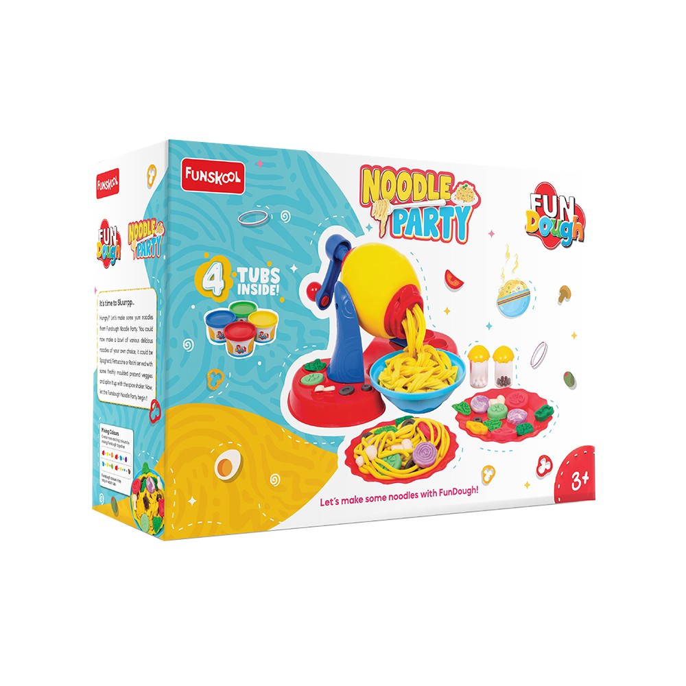 Funskool Fundough Noodle Party Playset | Creative Dough Toy for Kids | Age 3+