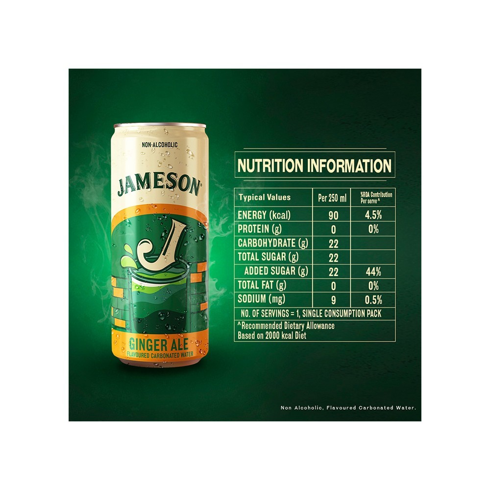 Jameson Ginger Ale + Jacob's Creek Unvined Shiraz Non-Alcoholic Wine ...