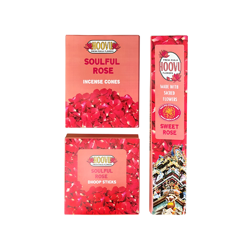 Hoovufresh Soulful Rose Incense Sticks / Agarbatti (Combo)