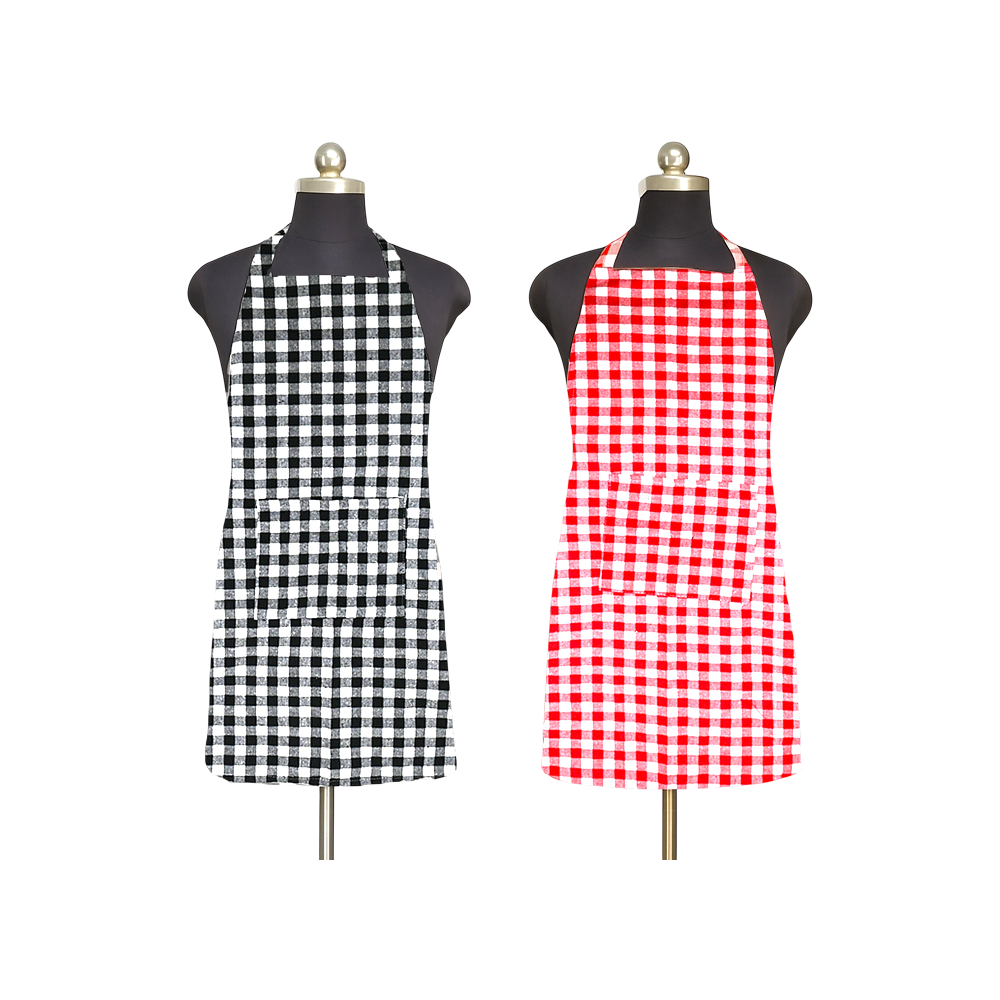 Linensutra Gingham Pattern Kitchen Apron (Cotton) Price - Buy