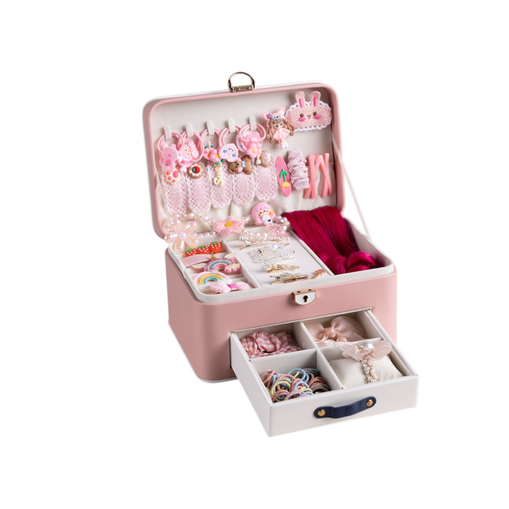 クラウンベアとピンクローズのクリスマスギフトセット Hair Originals Kids Hair Clip Set (Pink) Price - Buy Online at