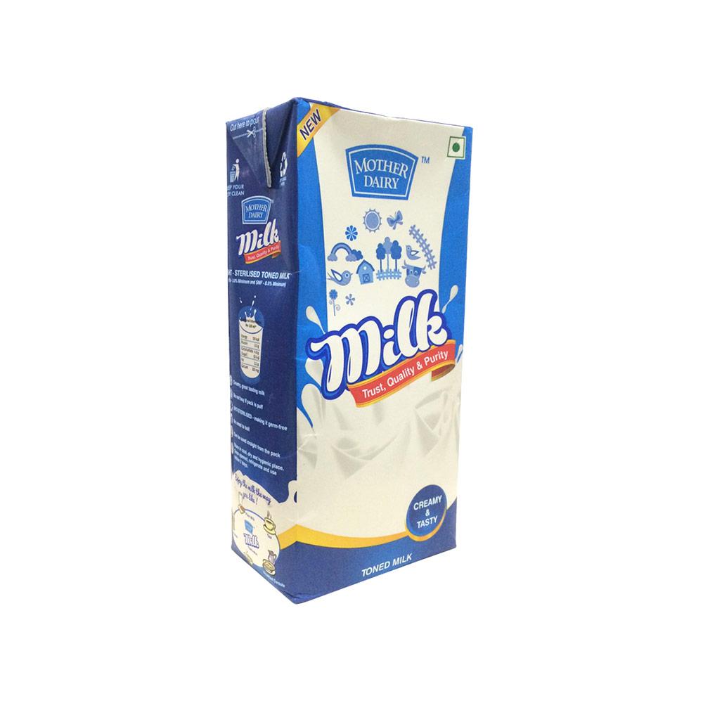 Mother Dairy Toned Milk - Pack of 24 Price - Buy Online at Best