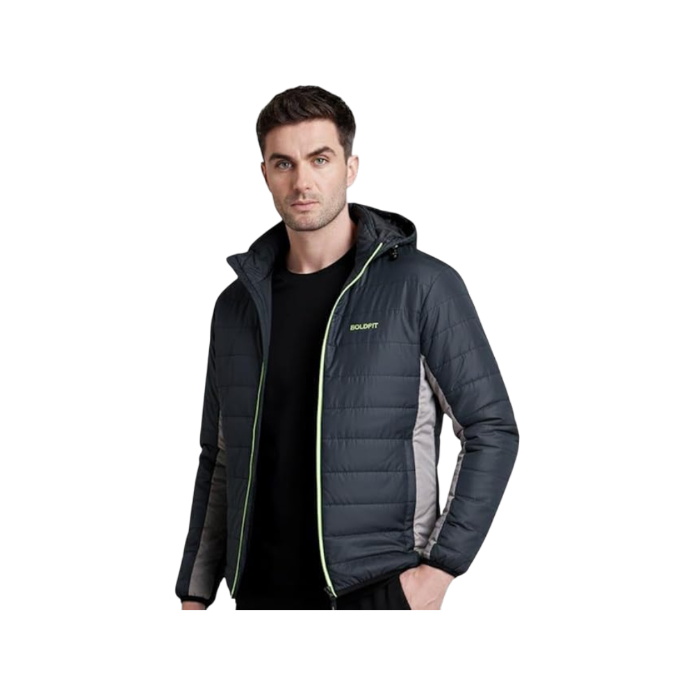 Boldfit Quilted Padded Jacket for Men (Black) Price - Buy Online
