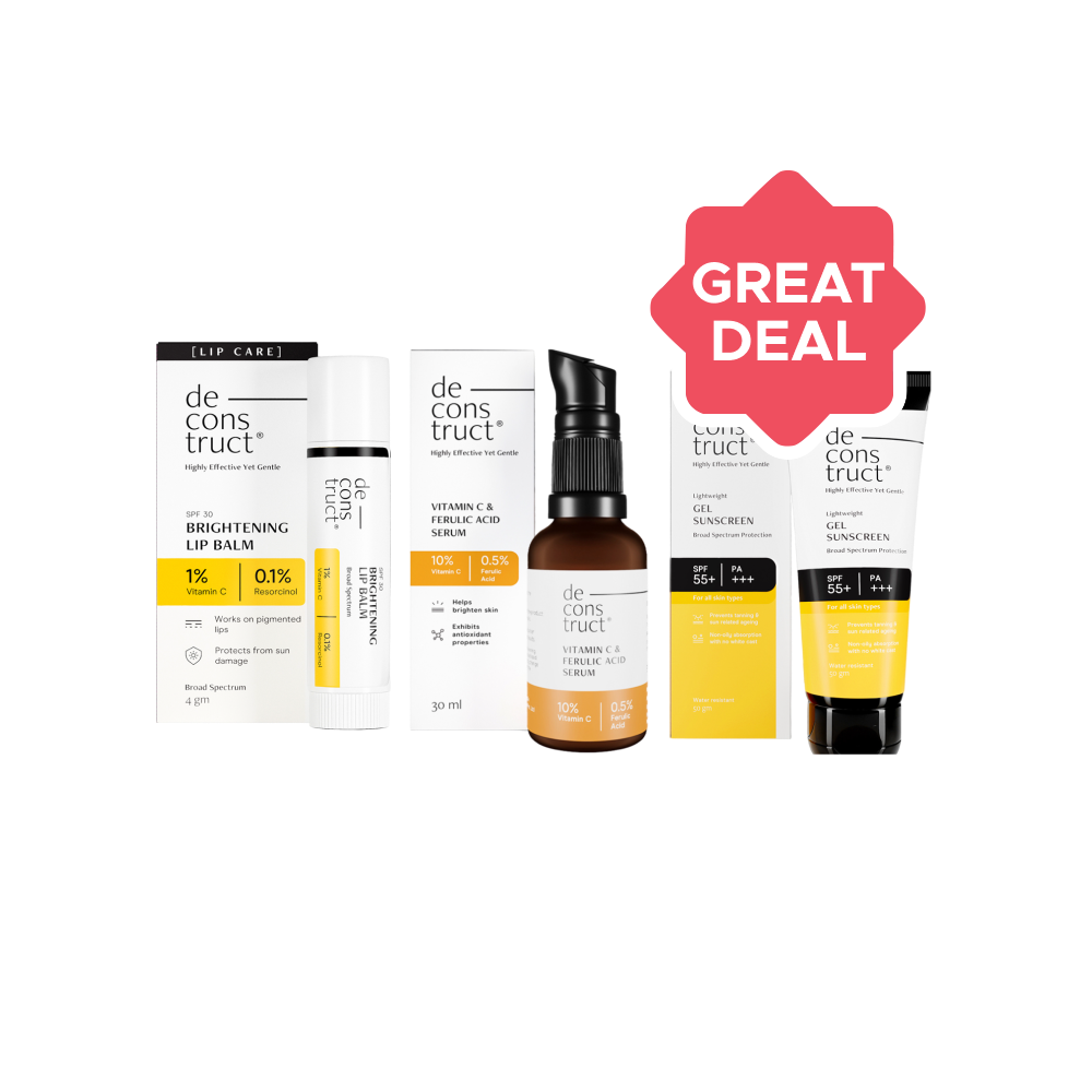 deconstruct vitamin c serum lip balm Brightening with SPF 30 | For Dark, Pigmented, Dry, Flaky Lips | Brightens Pigmented Lips | for Dark Lips Deconstruct 10% Vitamin C Face