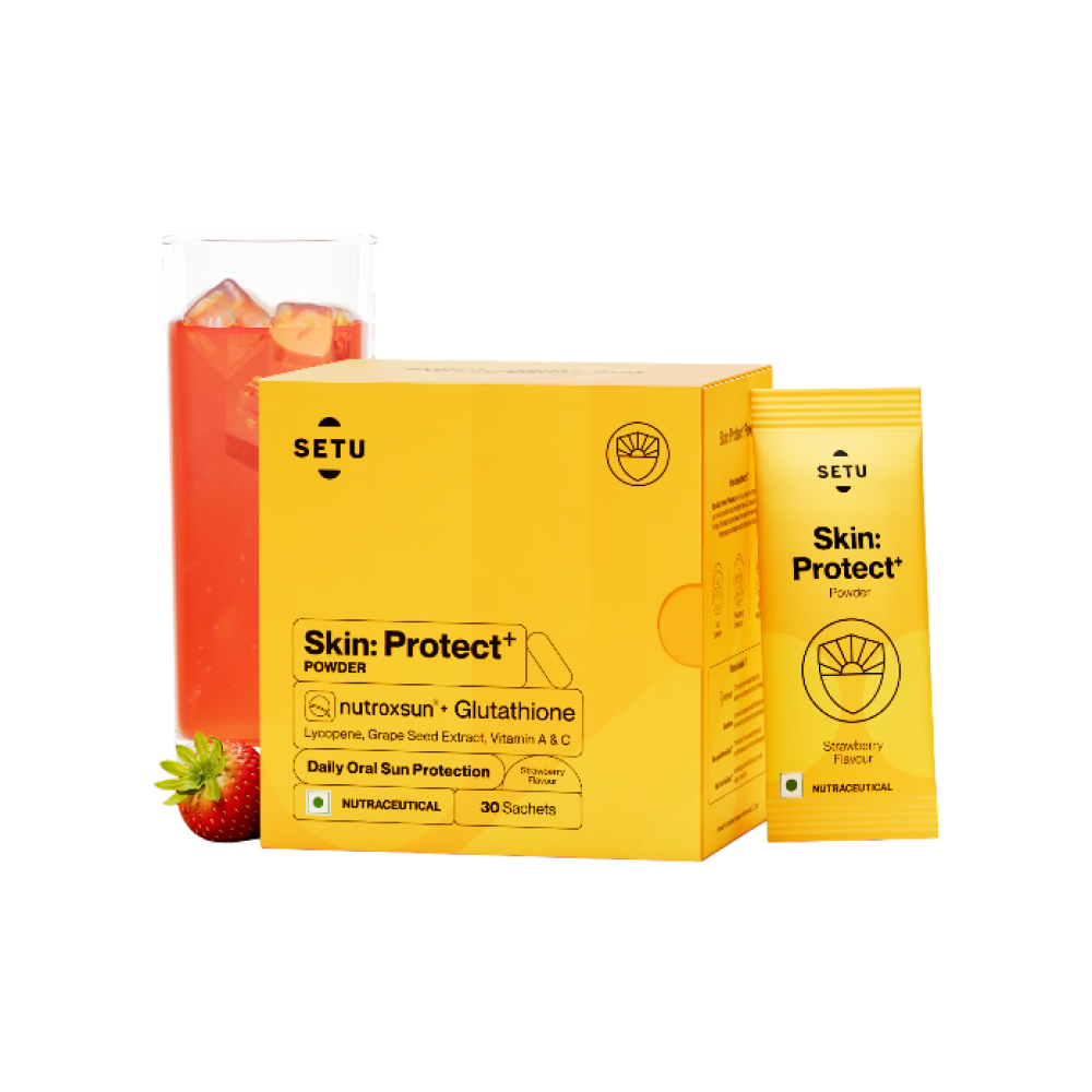 Setu Protect+ Powder with NutroxSun & Glutathione for Sun Protection  (Strawberry) Price