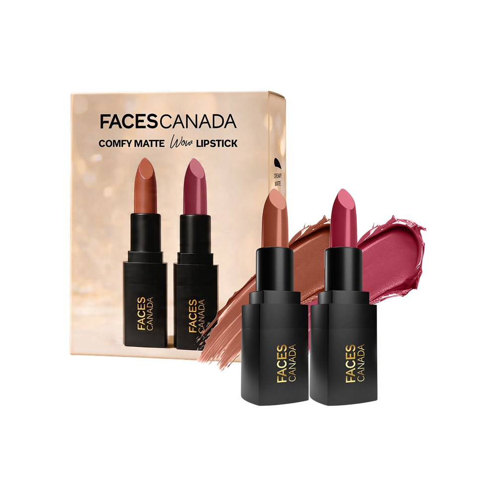 Faces Canada Comfy Matte Wow Lipstick Kit (Caramel Swirl, Berry