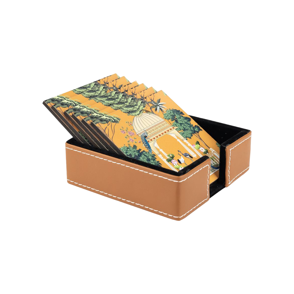 Birch & Co. Heritage Coaster Set – Re-engineered Wood (Multicolour