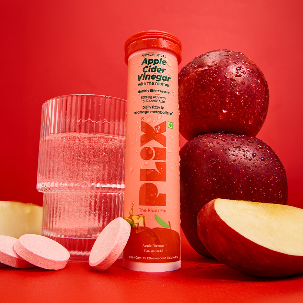 Plix Apple Cider Vinegar Effervescent Tablets (Apple Burst) Price - Buy  Online at 299 in India