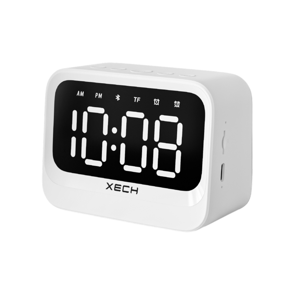 Xech Digital Table Clock with Speaker (White) Price - Buy Online