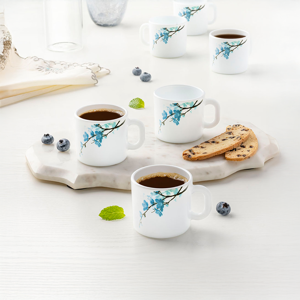 Larah by Borosil Mimosa Cup Set (Opalware) Price - Buy Online at